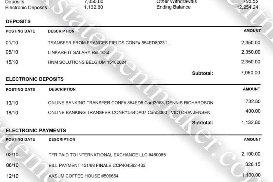 How to Order Your Custom Bank Statement in 3 Easy Steps 6 BNP Paribas Belgium bank statement – realistic PDF template for billing and address confirmation