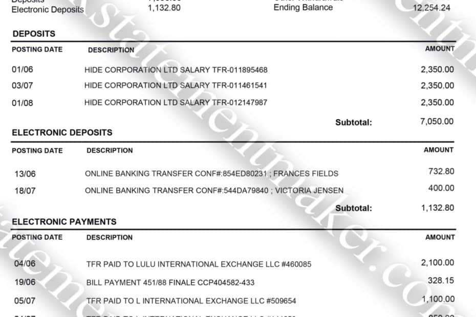 Case Study : Film Production Uses Custom Statements for Prop Authenticity 14 BNP Paribas Poland editable bank statement – realistic PDF for document simulations and proof of address