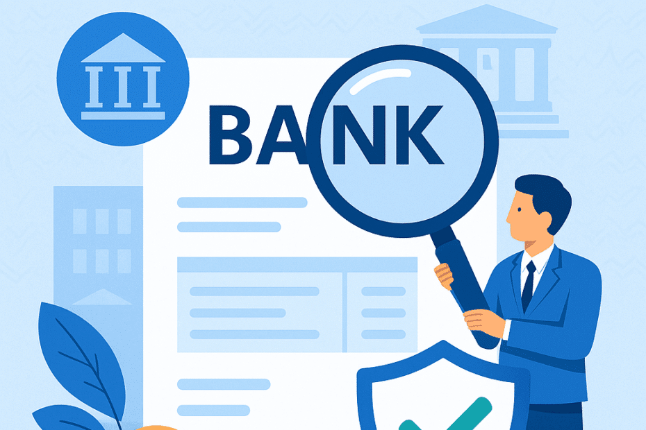 Bank Statement Verification: Ensuring Authenticity in Financial Transactions 1 Digital bank statement under inspection — verification and KYC concept